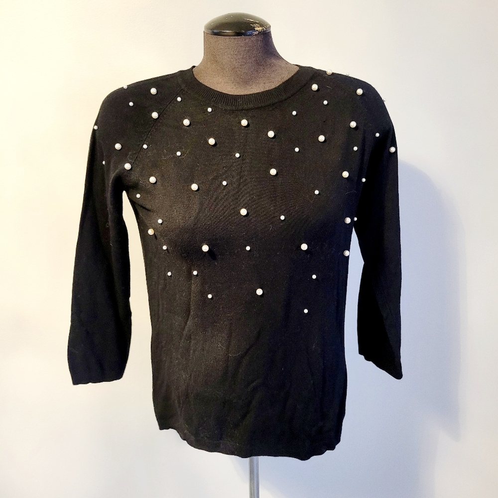 Zara Beaded Sweater Size M